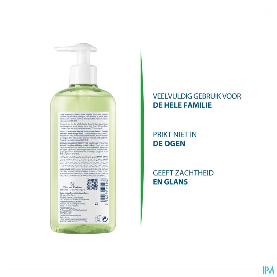Ducray  EXTRA-DOUX  Shampooing dermo-protecteur Cheveux délicats - Pour toute la famille
