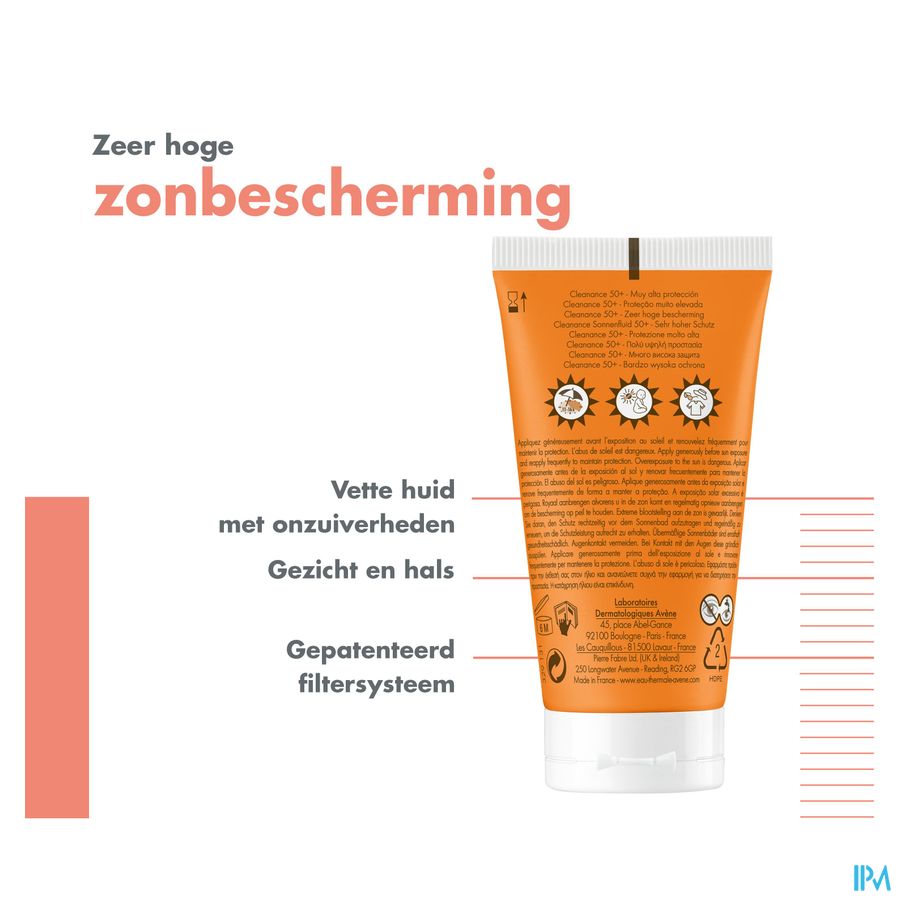 Eau Thermale Avène - Cleanance solaire SPF 50+