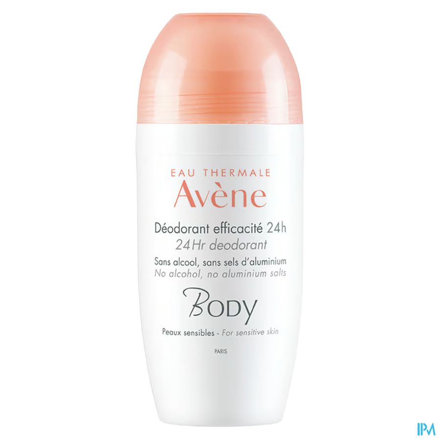 Eau Thermale Avène BODY Déodorant Efficacité 24h Peaux sensibles Roll-On à l'huile de carthame