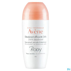 Eau Thermale Avène BODY Déodorant Efficacité 24h Peaux sensibles Roll-On à l'huile de carthame