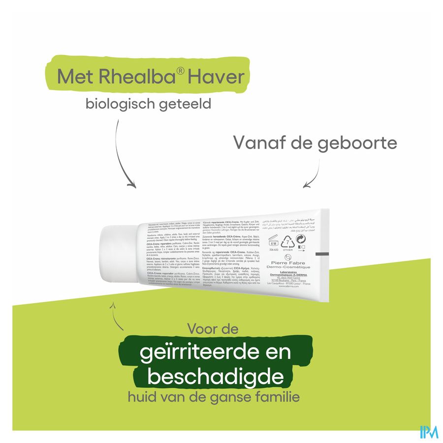 A-Derma Dermalibour+ Cica Crème Réparatrice assainissante Peau irritée cicatrices 100ml