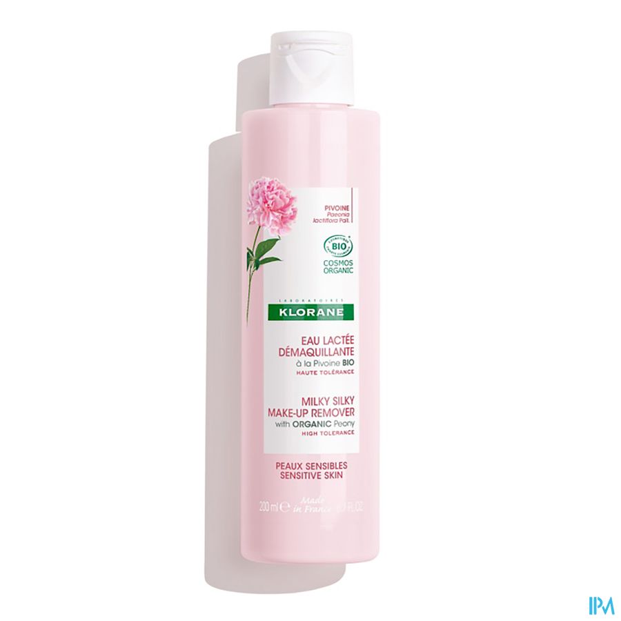 Klorane — Eau lactée démaquillante à la Pivoine BIO — Peaux sensibles
