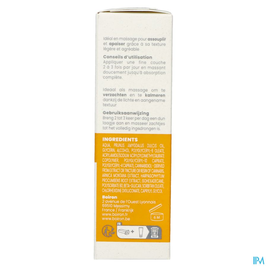 Cbd Gel Creme Assouplissant & Apaisant 40g Boiron