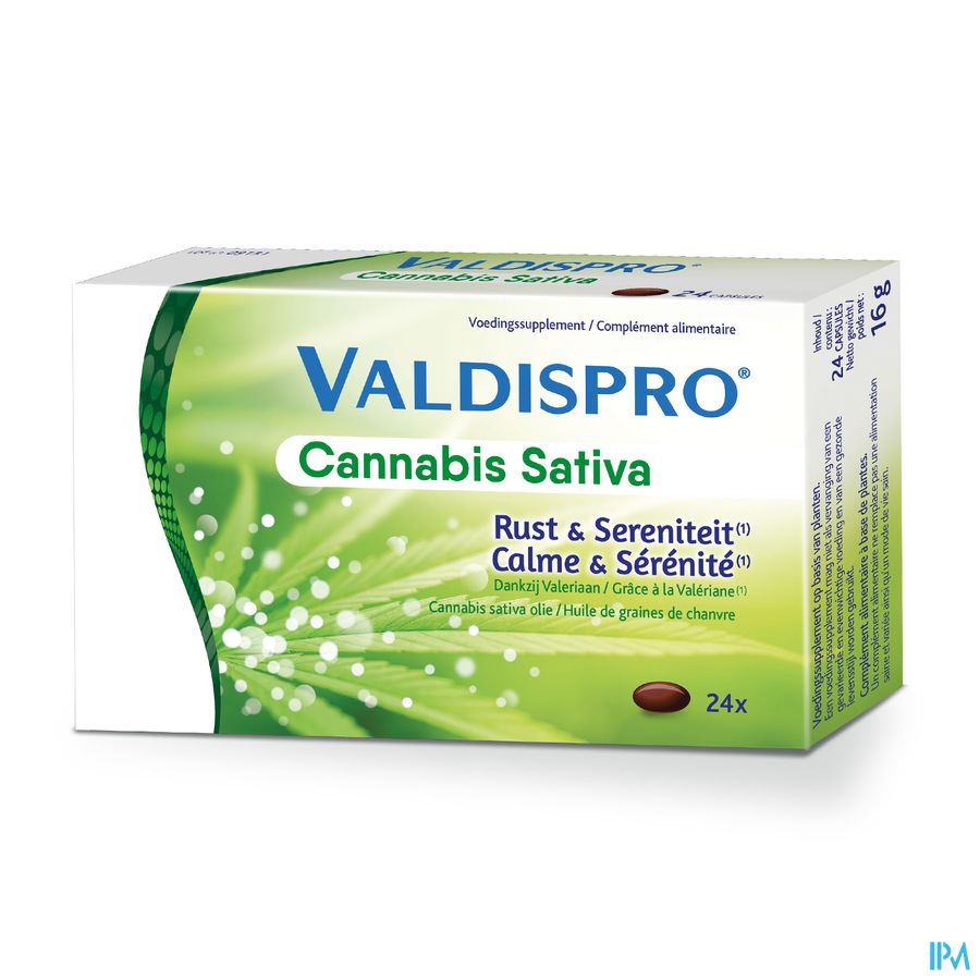 Valdispro Cannabis Sativa 24 capsules - calme & sérénité