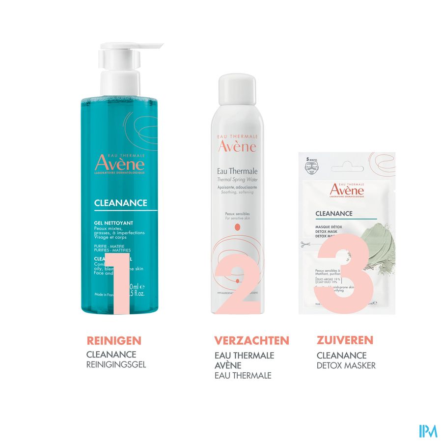Eau Thermale Avène Masque CLEANANCE détox  - Matifiant, purifiant - Peaux sensibles, à imperfections
