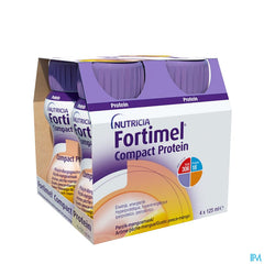 Fortimel Compact Protein Goût Pêche-mangue Bouteilles 4x125 ml