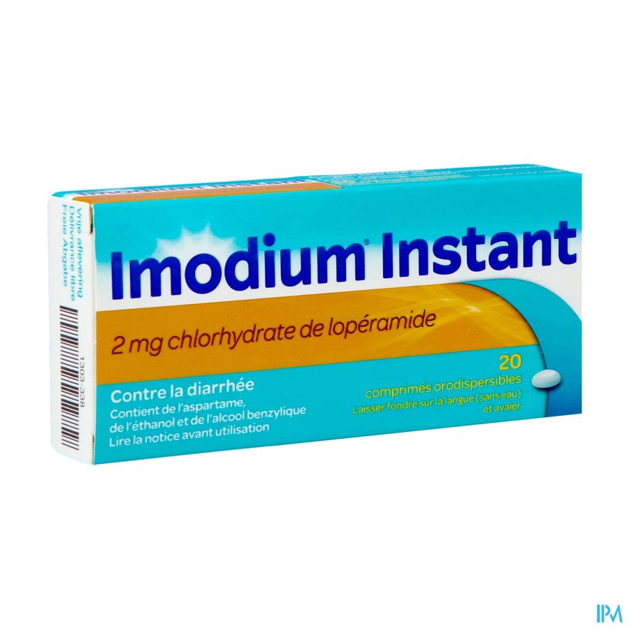 Imodium® Instant, une aide rapide et pratique en cas de diarrhée, 20 comprimés orodispersibles