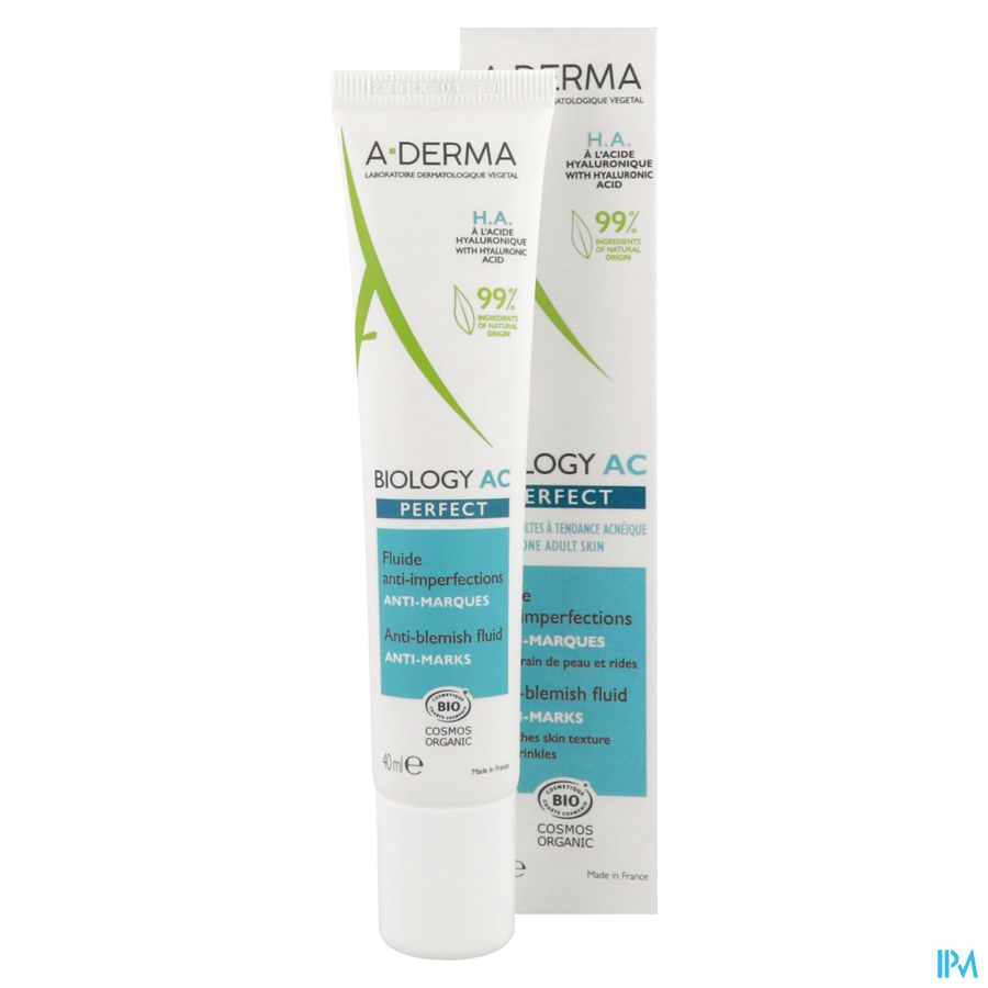 A-DERMA BIOLOGY AC PERFECT Fluide Anti-Imperfections  - Peaux adultes grasses à imperfections et à tendance acnéique