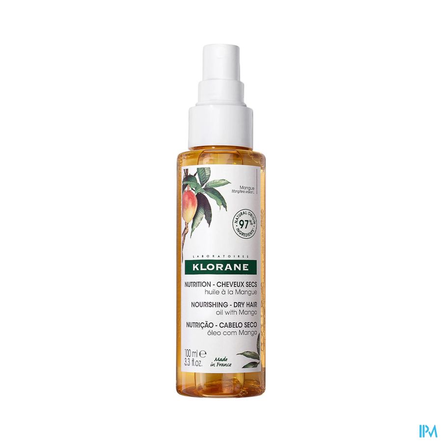 Klorane - Huile à la Mangue – Nutrition - Cheveux secs
