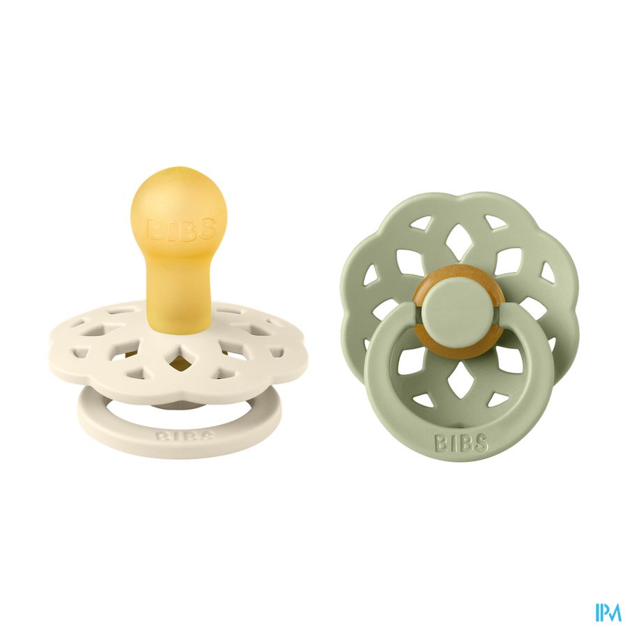 Bibs 1 Sucette Boheme Duo Sage/ivory 2