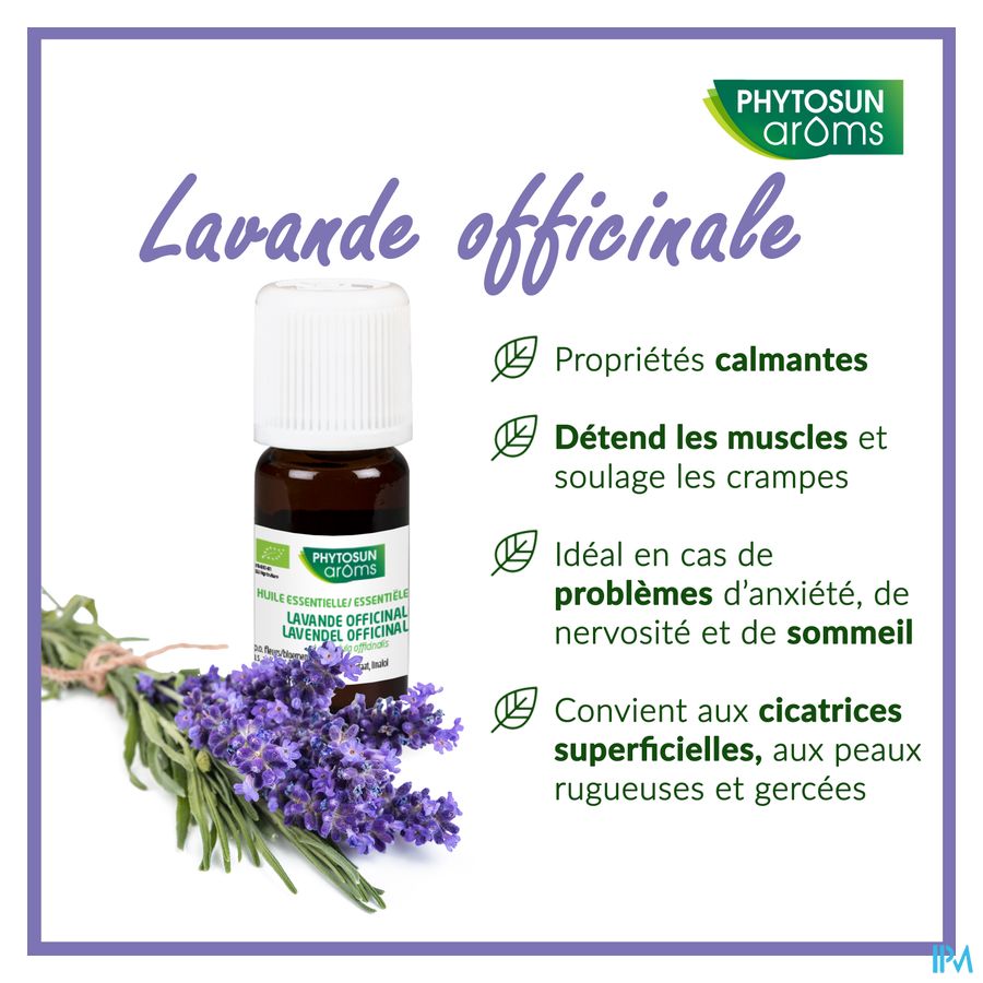 Phytosun® Huile Essentielle Lavande officinale – 10 ml – Détente et soins de la peau