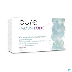 Pure Immuni Forte. Adultes. Vitamine C, D, Zinc, Selenium. Immunité. 15 comprimés.