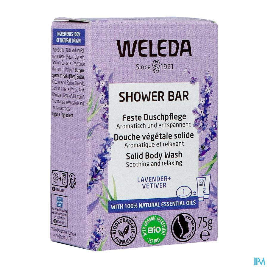 Weleda Shower Bar Lavande + Vetiver 75g