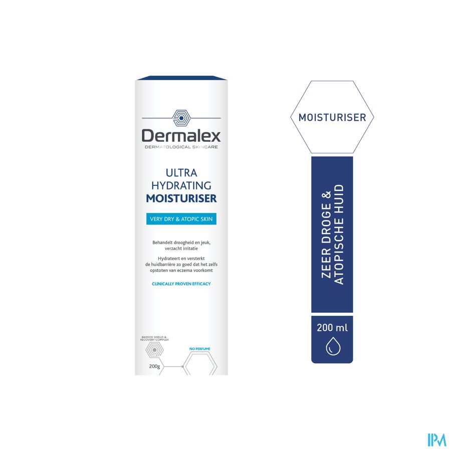 Dermalex® Crème Ultra Hydratante – Peau Très Sèche & Atopique – 200 ml