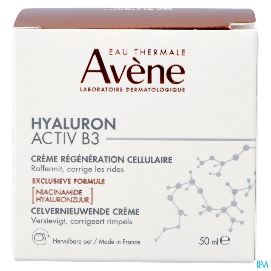 Eau thermale Avène Hyaluron Activ B3 Crème régénération cellulaire Anti-Age acide hyaluronique 50 ml