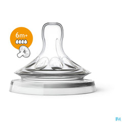 Philips Avent Natural 2.0 Tetine 4 Trous SCF044/27
