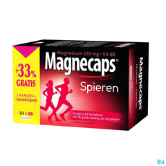 Magnecaps Muscles 84 capsules Magnésium 450mg & Vit B6 + 33% GRATUIT 84+28 capsules