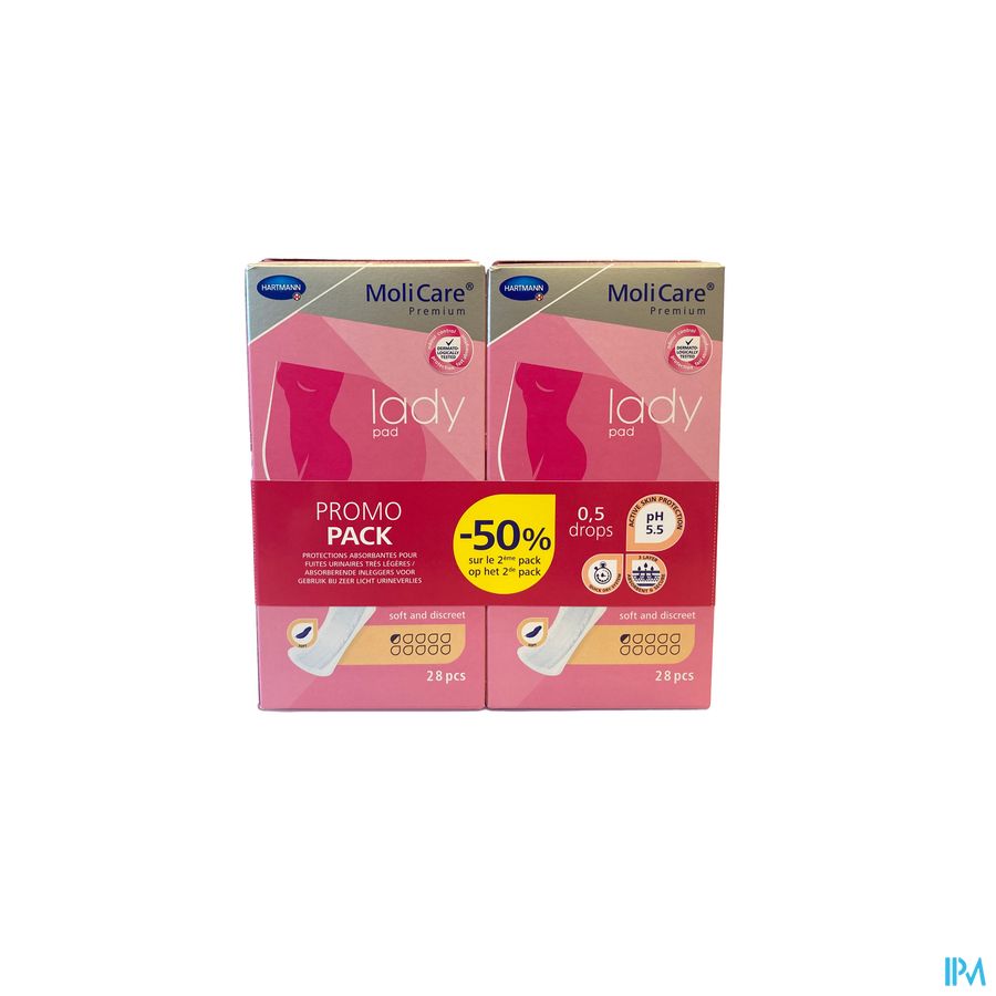 Molicare Premium Lady Pad 0,5 Drop 2x28 Promopack
