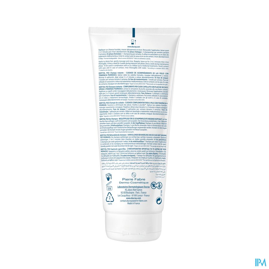 Ducray KERTYOL P.S.O. Shampooing traitant - Soin d'accompagnement des peaux à tendances psoriasique