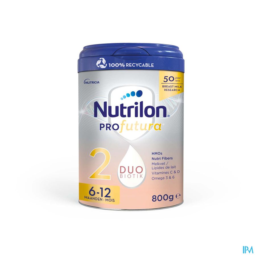 Nutrilon Profutura 2 | Composition unique DUOBIOTIK | Lait de suite Bébé 6 à 12 mois  | Lait en Poudre pour Biberon | 800g