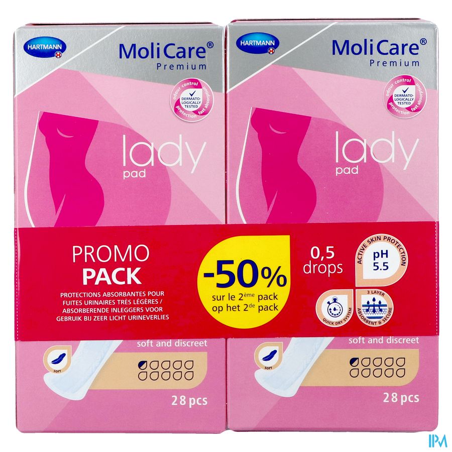 Molicare Premium Lady Pad 0,5 Drop 2x28 Promopack