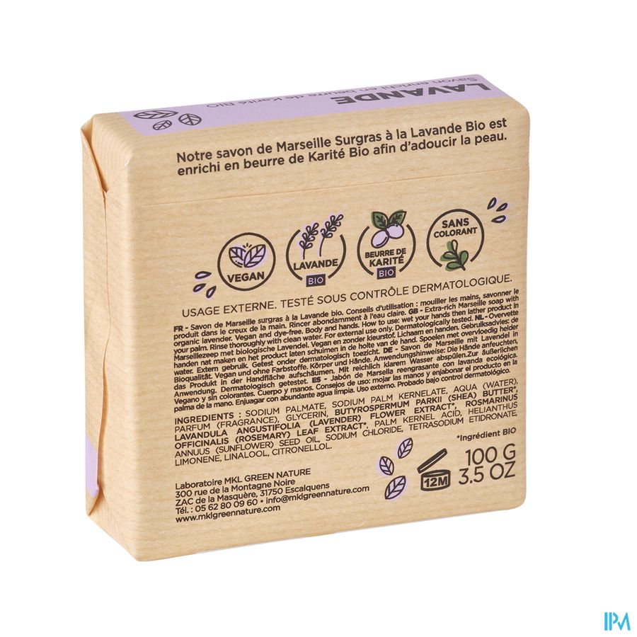 Mkl Savon Marseille Surgras Lavande 100g