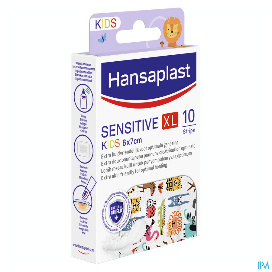 Hansaplast Sensitive Kids Xl 6x7cm Strips 10