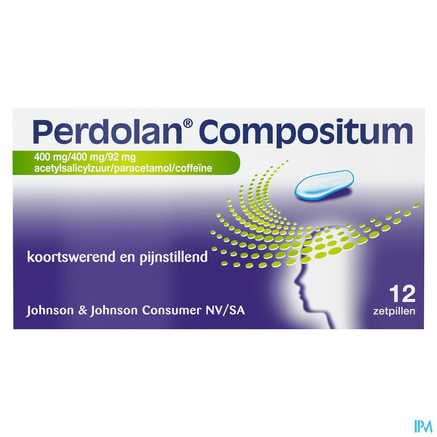 Perdolan® Compositum suppositoires, traitement de la douleur, analgésique pour adultes, 12 suppositoires