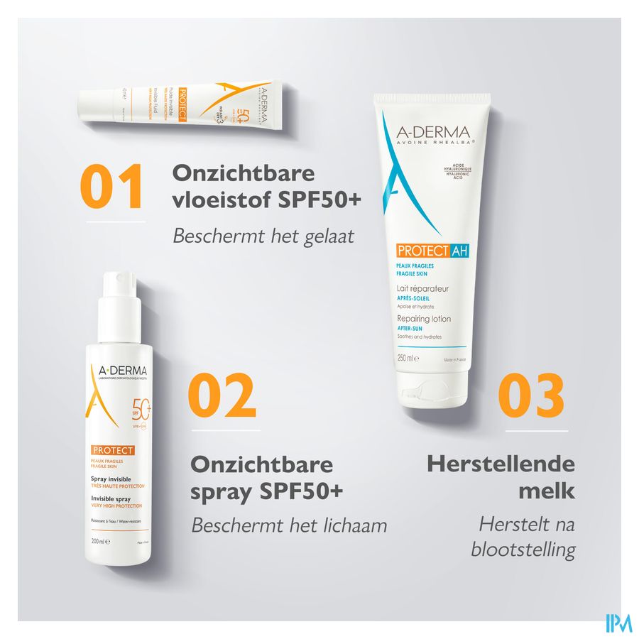 A-DERMA Spray solaire invisible SPF50+ PROTECT