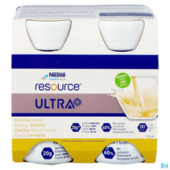 Resource Ultra+ Saveur Vanille 4x125ml Nf