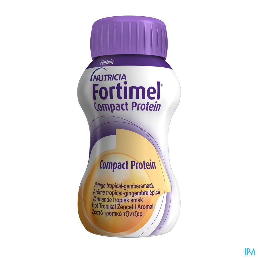 Fortimel Compact Protein Goût Tropical Gingembre épicé Bouteilles 4x125 ml