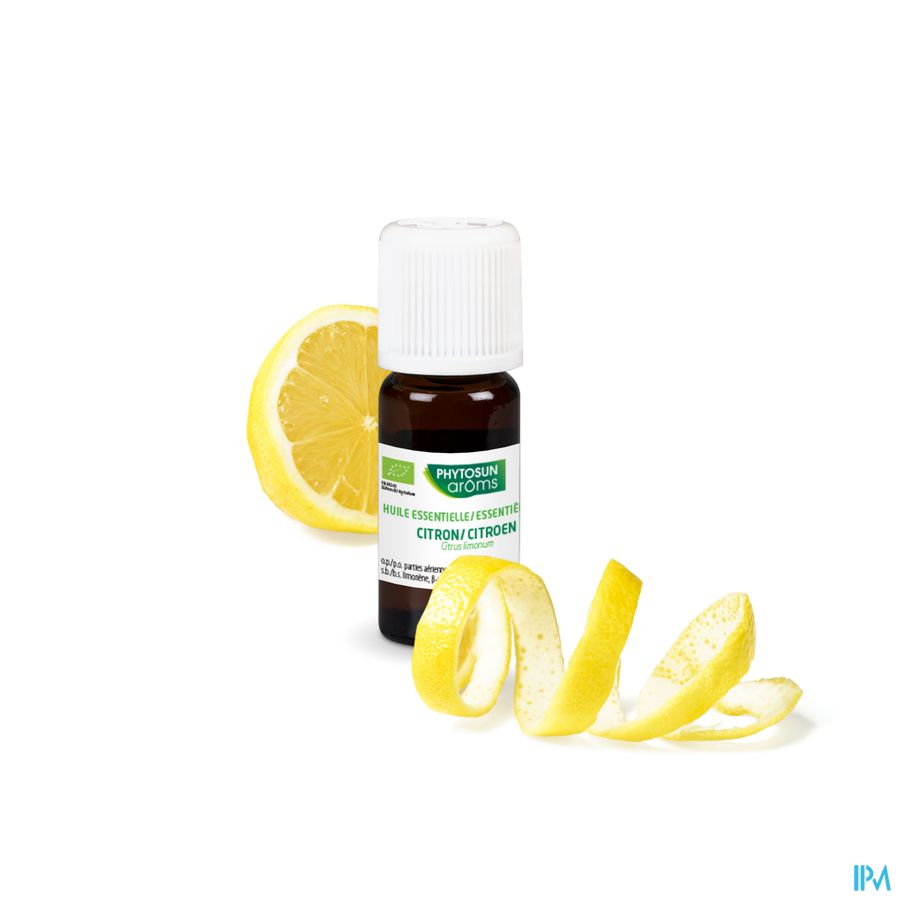 Phytosun® Huile Essentielle Citron bio – 10 ml – Rafraîchissant et purifiant