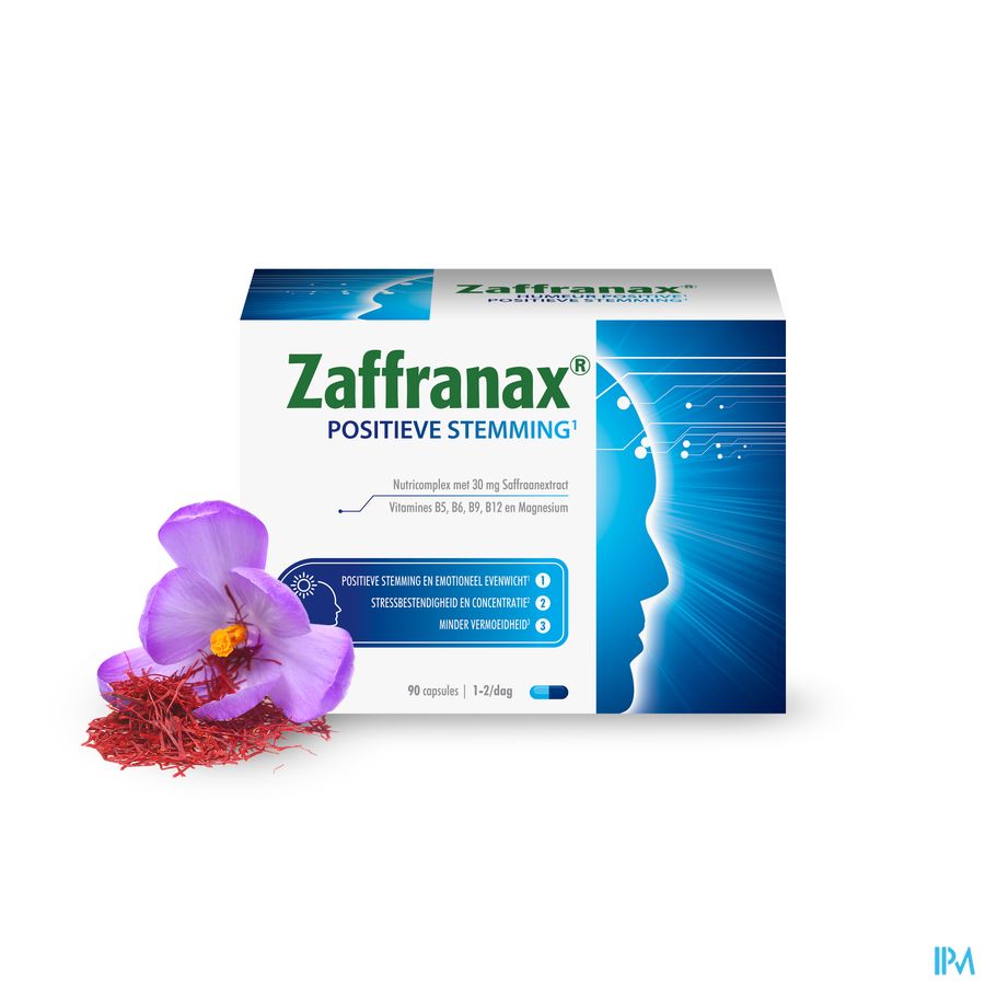 PROMO -10 EUR Zaffranax® Humeur Positive 90 Gélules - Émotionnel (1), stress (2), fatigue (3)