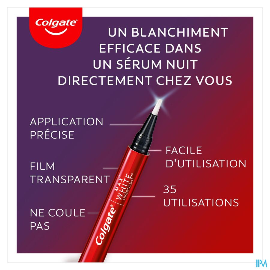 Colgate Max White Stylo Blancheur Nuit 2,5ml Nf