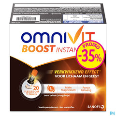 Omnivit Boost Instant 20fl PROMO -35% - Vitamine Energie instantanée Concentration