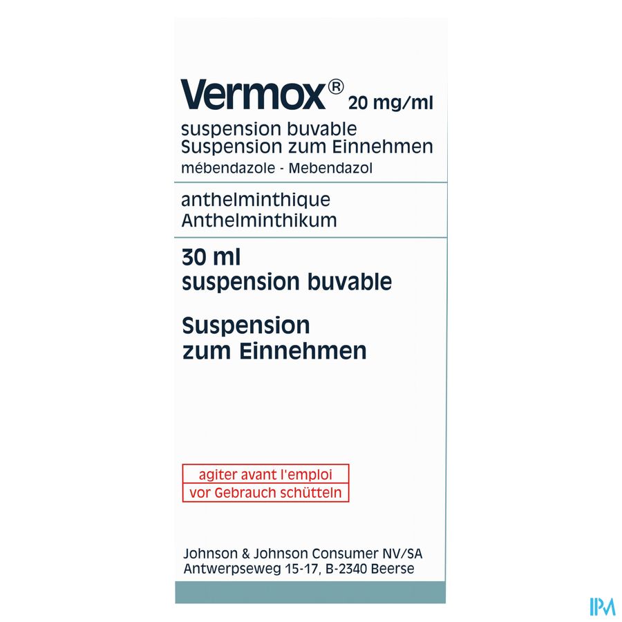 Vermox Susp 30ml 2%