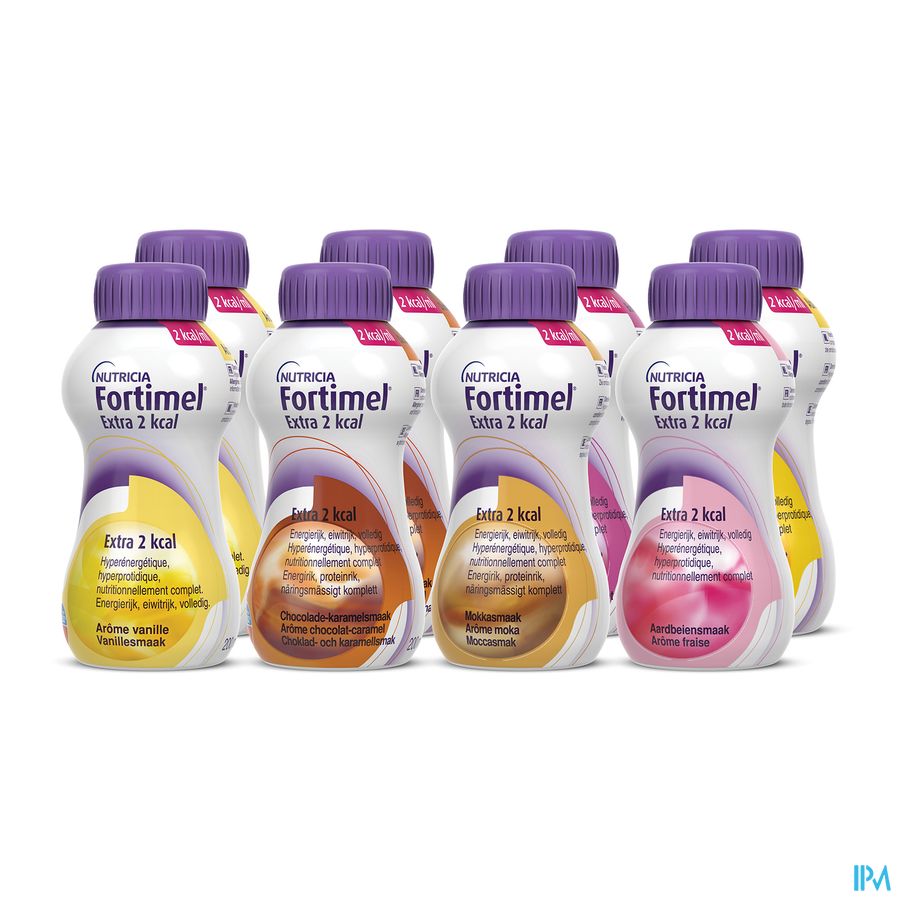Fortimel Extra 2 Kcal Mixed Multipack Complément Nutritionnel Dénutrition Bouteilles 8x200ml