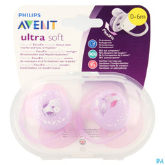 Philips Avent Sucette Soft Deco +0m Girl 2 SCF227/20