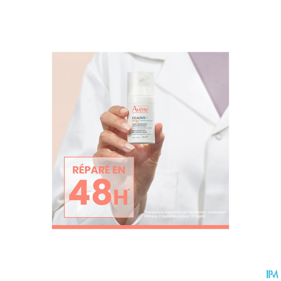 Eau Thermale Avène CICALFATE+ Crème réparatrice multiprotectrice SPF 50+ - Peaux irritées, exposées au soleil