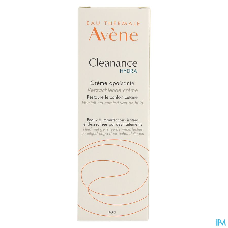 Eau Thermale Avène CLEANANCE HYDRA Crème apaisante - Restaure le confort cutané  - Peaux à imperfections irritées et desséchées par des traitements