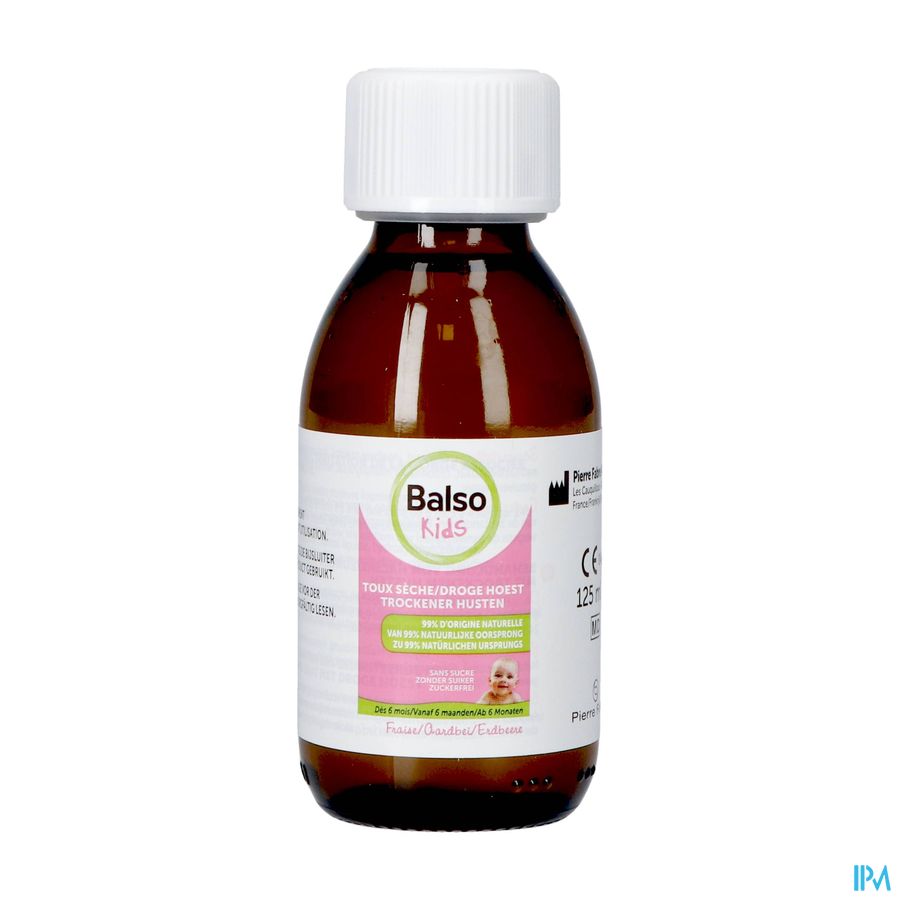 Balso Kids Sirop Toux S/sucre 125ml + Pipette Nf