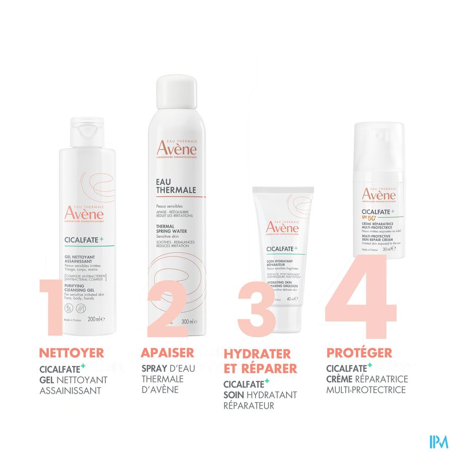 Eau Thermale Avène CICALFATE+ Crème réparatrice multiprotectrice SPF 50+ - Peaux irritées, exposées au soleil