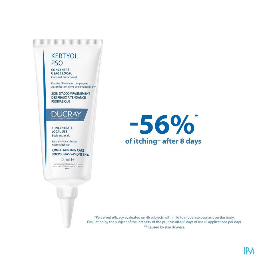 Ducray KERTYOL P.S.O. Concentré corps et cuir chevelu - Soin d'accompagnement des peaux à tendances psoriasique
