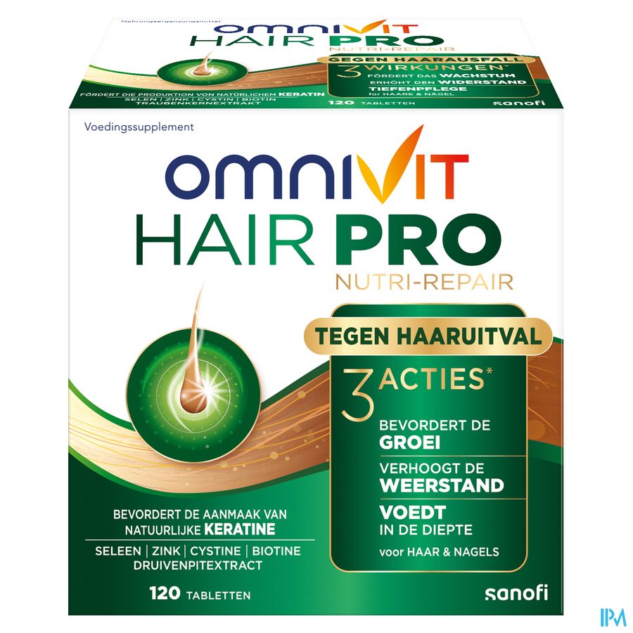 Omnivit Hair Pro 120cp - Vitamine Anti-chute Cheveux