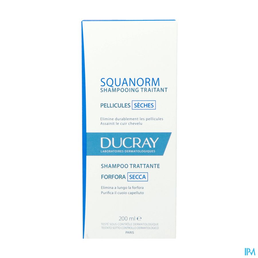 Ducray SQUANORM Shampooing Traitant Pellicules Sèches - Assainit le cuir chevelu