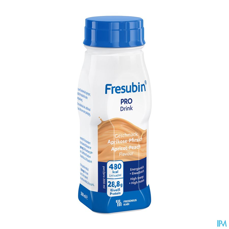 Fresubin Pro Drink Peche Abricot Fl 4x200ml