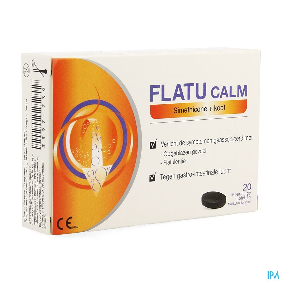 Flatu Calm 20 comprimés - chez des ballonnements et crampes