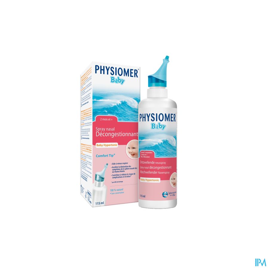 Physiomer® Spray Baby Hypertonique 115 ml Nez Bouché Bébé