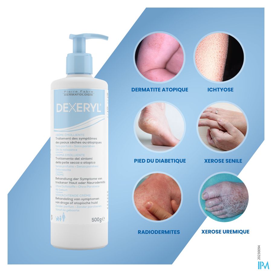 DEXERYL CREME EMOLLIENTE 500 G Peau très sèche à tendance atopique