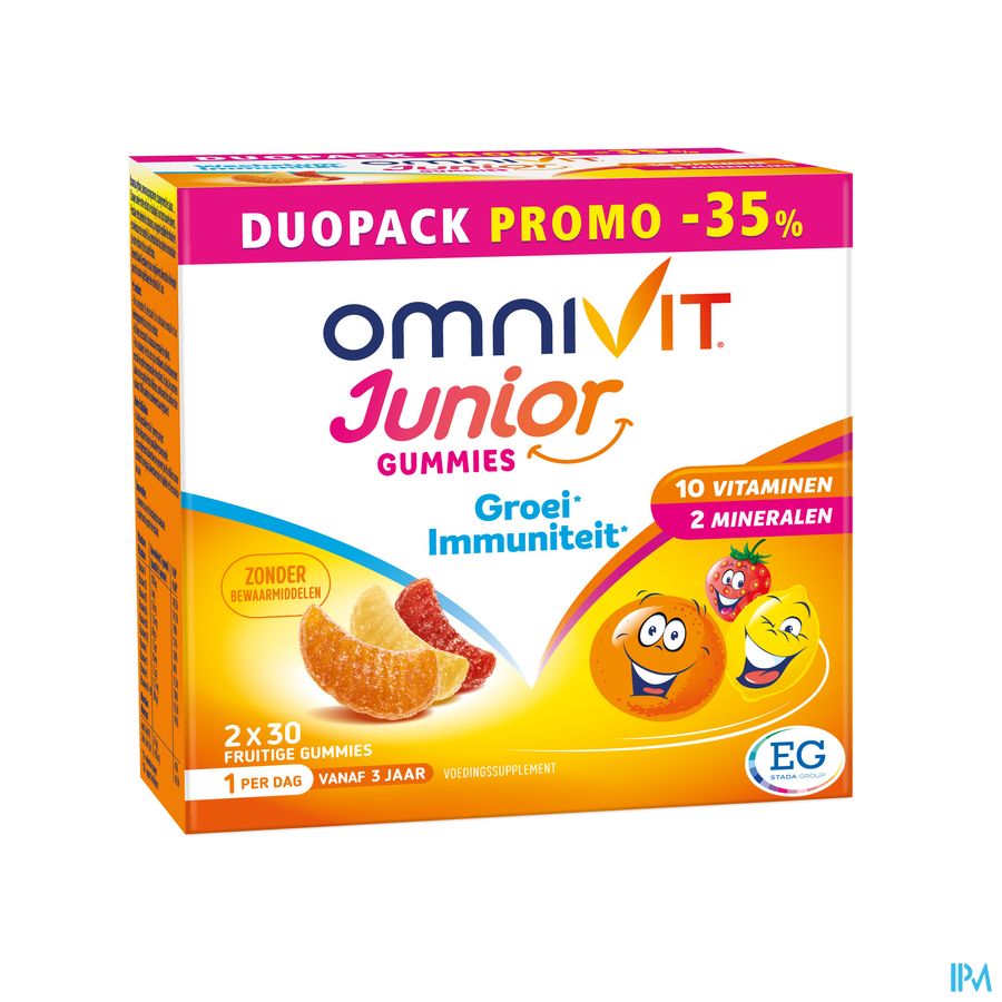 Omnivit Junior 2x30 gummies PROMO -35% - Vitamine Enfant Croissance Immunité